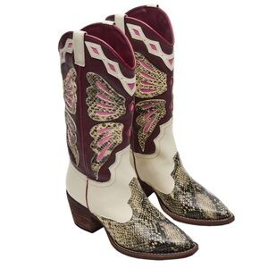Steve Madden Arroyo Brown Multi Short Cowboy Boot 7